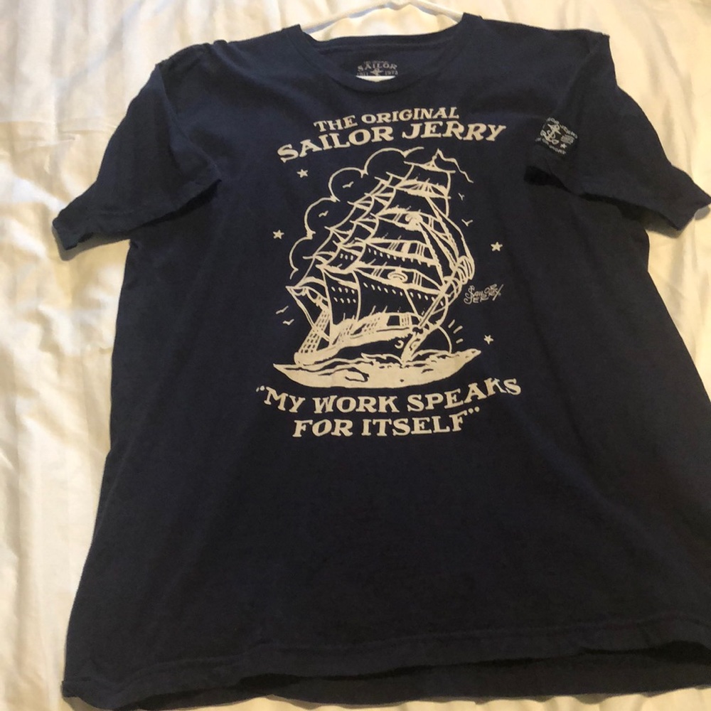 Sailor Jerry size large navy blue T-shirt